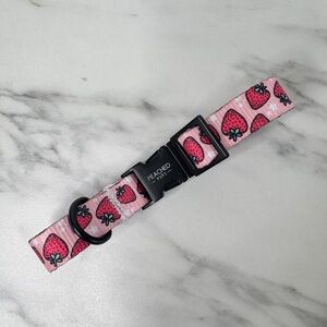 Strawberry Dog Collar 3/4” Size Small Pink Dog Collar